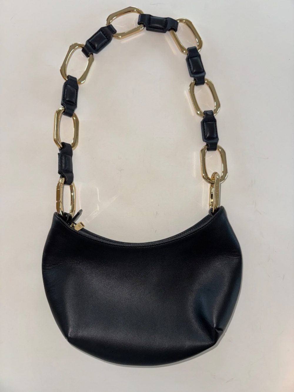Anine Bing Black Small Kate Shoulder Bag with Gold-Link Chain. style ANINE31172 - Picture 2 of 4